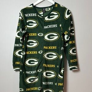 NFL Green Bay Packers Women's Grandstand Union Suit Footie Pajamas Small